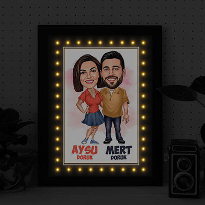 Her Zaman Yanındayım Karikatürlü Işıklı Tablo - 3