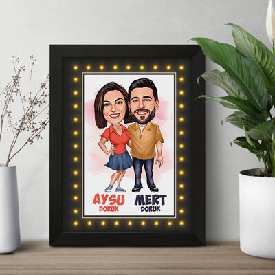 Her Zaman Yanındayım Karikatürlü Işıklı Tablo - 4