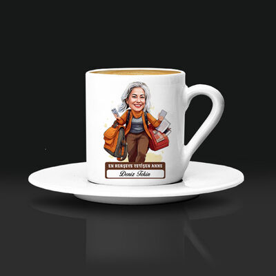 Herşeye Yetişen Anne Karikatürlü Kahve Fincanı - 3