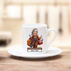 Herşeye Yetişen Anne Karikatürlü Kahve Fincanı - 2