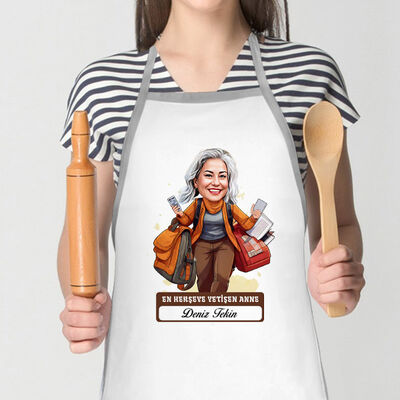 Herşeye Yetişen Anne Karikatürlü Mutfak Önlüğü - 2