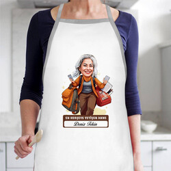 Herşeye Yetişen Anne Karikatürlü Mutfak Önlüğü - 1