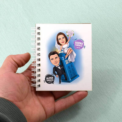 Heyecanlı Balayı Karikatürlü Defter - 1