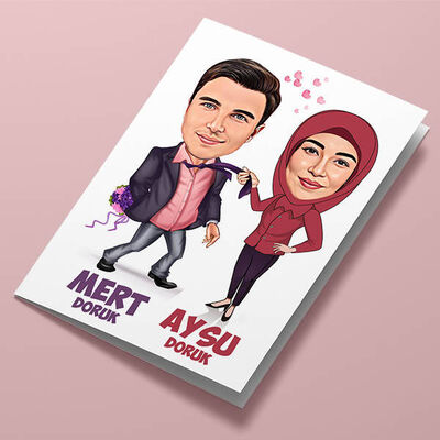 Hiçbir Yere Bırakmam Karikatürlü Tebrik Kartı - 1