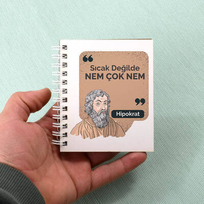 Hipokrat Esprili Mesajlı Not Defteri Hediyelik - 1