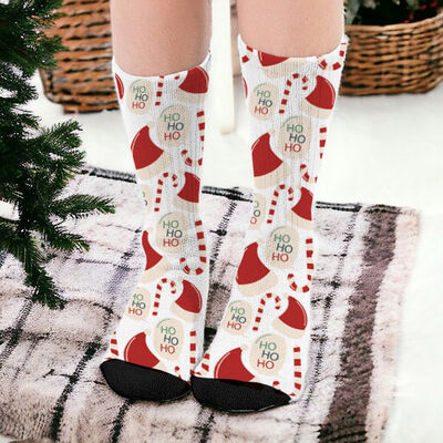 Ho Ho Ho Yılbaşı Tasarımlı Çorap - 3