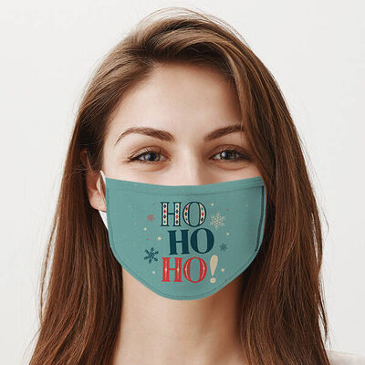 Ho Ho Tasarımlı Yıkanabilir Maske - 1
