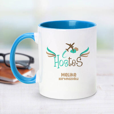 Hostes İçin Mavi Kupa Bardak - 1