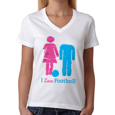 I Love Football Bayan Tişörtü - 1