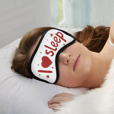 I Love Sleep Mesajlı Uyuma Göz Maskesi - 1