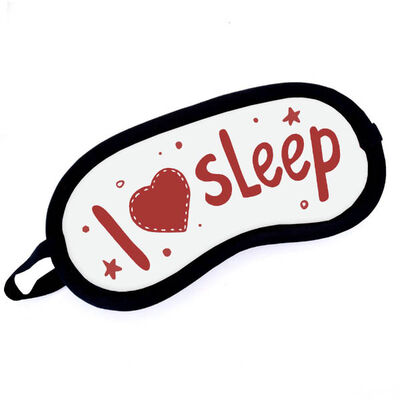 I Love Sleep Mesajlı Uyuma Göz Maskesi - 2