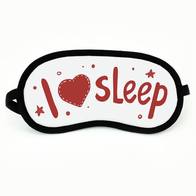 I Love Sleep Mesajlı Uyuma Göz Maskesi - 3