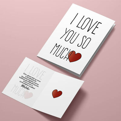 I LOVE YOU SO MUCH Tebrik Kartı - 1