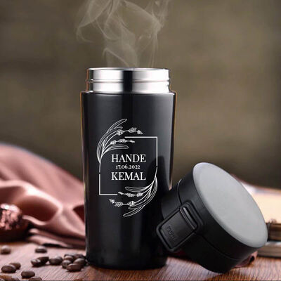 İki İsim ve Tarihli Kişiye Özel Çelik Termos - 2