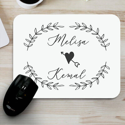 İki İsimli Sevgililere Özel Mousepad - 1