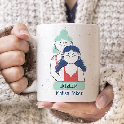 İkizler Burcu Kadına Hediye Kupa Bardak - 1