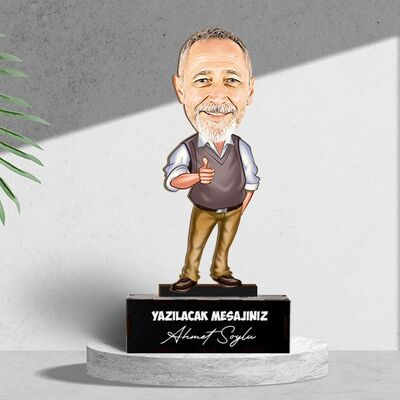 İlham Kaynağım Babam Karikatürlü Biblo - 4