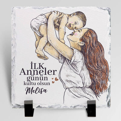 İlk Anneler Günü Hediyesi Taş Blok - 1