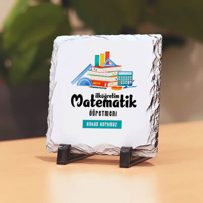 İlk Öğretim Matematik Öğretmenlerine Hediye Taş Baskı - 1