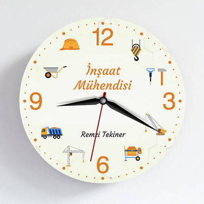 İnşaat Mühendisine Hediye Duvar Saati - 1