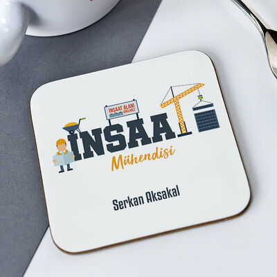 İnşaat Mühendislerine Özel Bardak Altlığı - 1