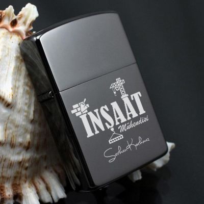 İnşaat Mühendislerine Özel Metal Siyah Çakmak - 1