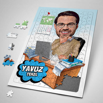 İş Adamı Karikatürlü Puzzle - 1