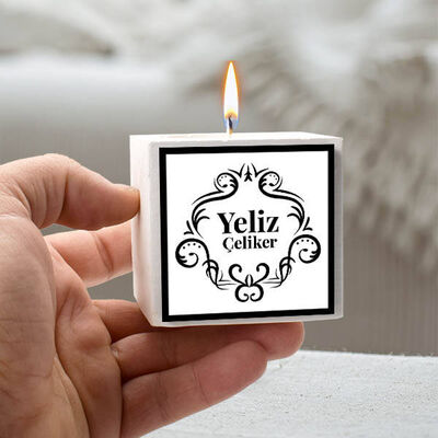 İsim ve Soy İsim Yazılı Beton Mum - 1
