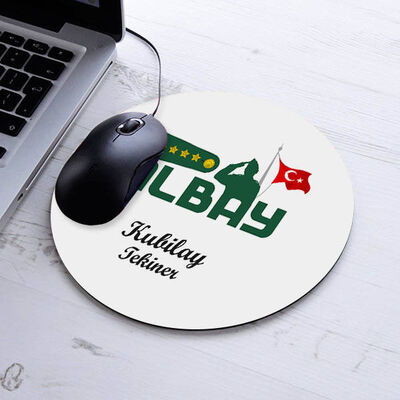 İsimli Albay Temalı Yuvarlak Mousepad - 1