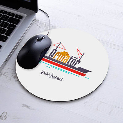 İsimli Armatör Temalı Yuvarlak Mousepad - 1