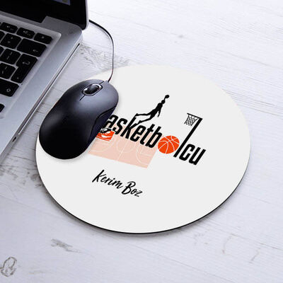 İsimli Basketbolcu Temalı Yuvarlak Mousepad - 1