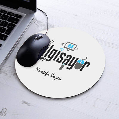 İsimli Bilgisayar Mühendisi Temalı Yuvarlak Mousepad - 1