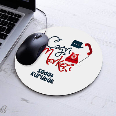 İsimli Çağrı Merkezi Temalı Yuvarlak Mousepad - 1