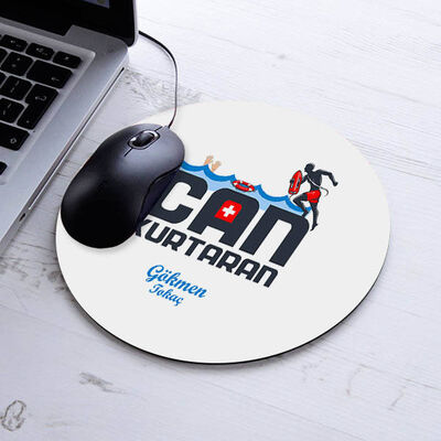 İsimli Can Kurtaran Temalı Yuvarlak Mousepad - 1