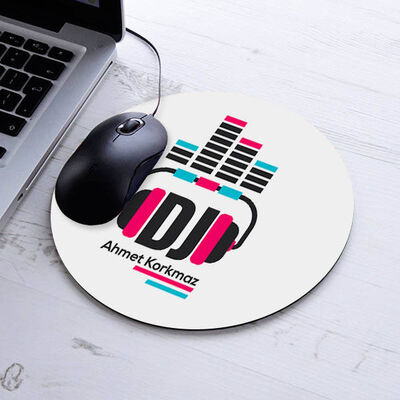 İsimli DJ'lere Özel Yuvarlak Mousepad - 1