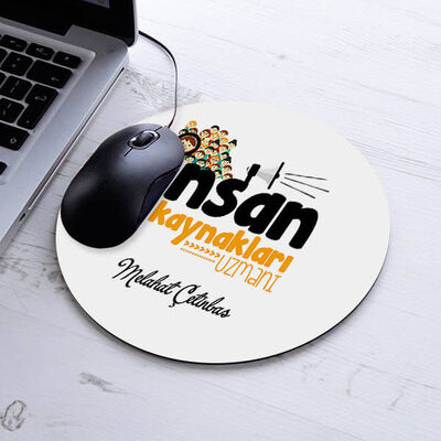 İsimli İnsan Kaynakları Uzmanına Özel Yuvarlak Mousepad - 1
