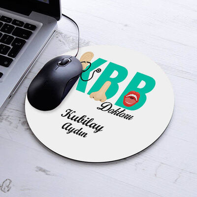 İsimli KBB Dokturu Temalı Yuvarlak Mousepad - 1