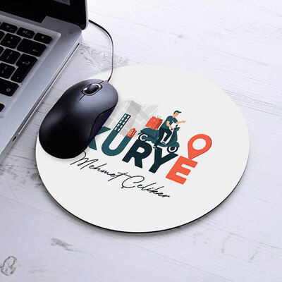 İsimli Kuryelere Özel Yuvarlak Mousepad - 1