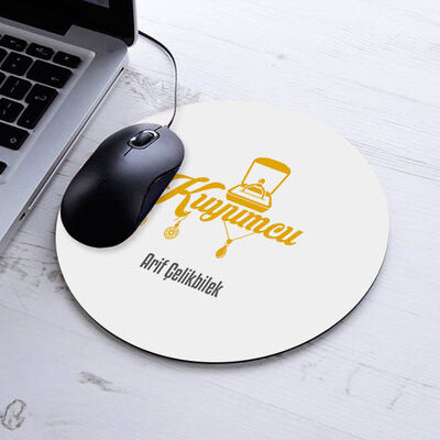 İsimli Kuyumcu Temalı Yuvarlak Mousepad - 1