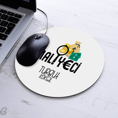 İsimli Maliyeci Temalı Yuvarlak Mousepad - 1