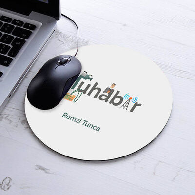 İsimli Muhabirlere Özel Yuvarlak Mousepad - 1