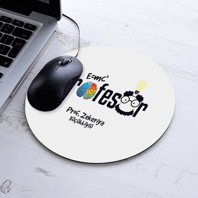 İsimli Profesör Temalı Yuvarlak Mousepad - 1