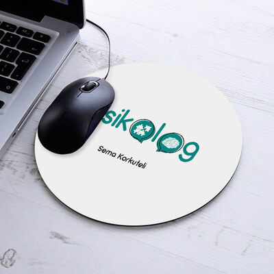 İsimli Psikolog Temalı Yuvarlak Mousepad - 1