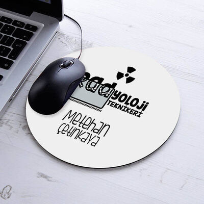 İsimli Radyoloji Teknikeri Temalı Yuvarlak Mousepad - 1