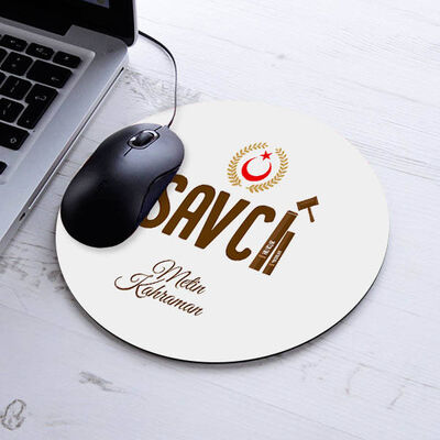 İsimli Savcı Temalı Yuvarlak Mousepad - 1