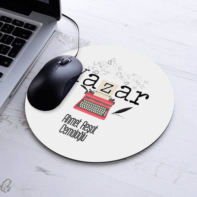 İsimli Yazar Temalı Yuvarlak Mousepad - 1