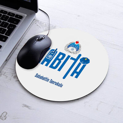 İsimli Zabıta Temalı Yuvarlak Mousepad - 1