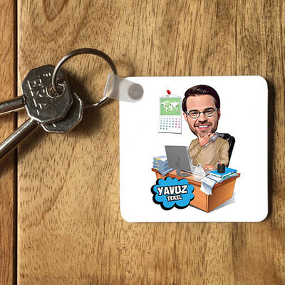 İşkolik Karikatürlü Anahtarlık - 1