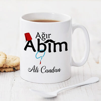 İsme Özel Ağır Abim Kupa Bardak - 1