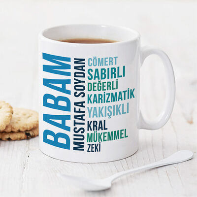 İsme Özel BABAM Kupa Bardak - 1